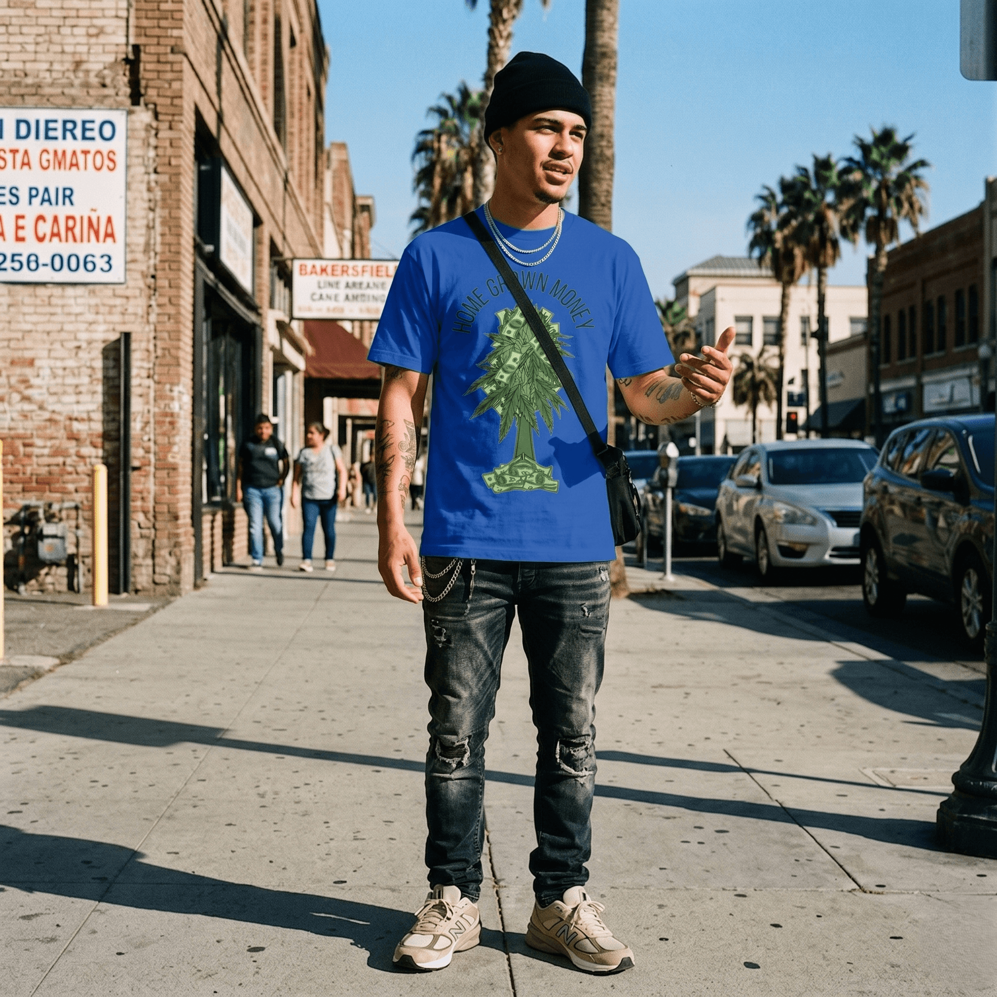 Streetwear and local menu culture in one brand world.